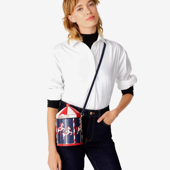 NWT KATE SPADE Winter Wonders 3D Carousel Leather Crossbody Shoulder Bag - Picture 5 of 5